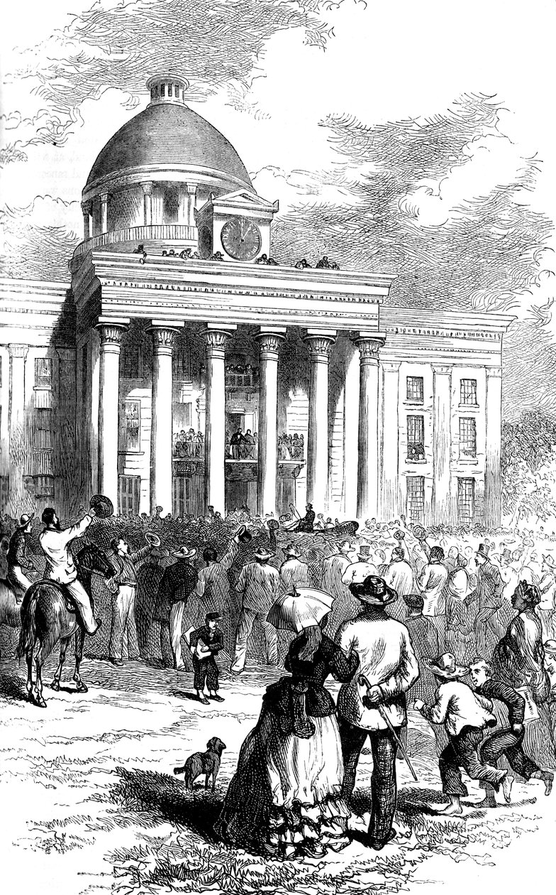 Jefferson Davisin avajaiset, Montgomery, Alabama, 1861 c1880 tekijältä Unbekannt