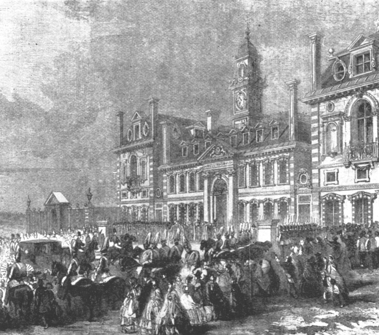 Wellington Collegen avajaiset, Sandhurst: Kuningatar Victorian saapuminen, 1859, 1901. tekijältä Unbekannt