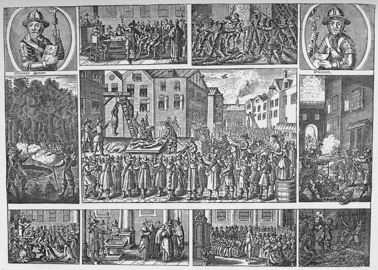 Tapahtumat Venners Risingissa ja kapinallisten johtajien teloitukset, 1661 1903 tekijältä Unbekannt