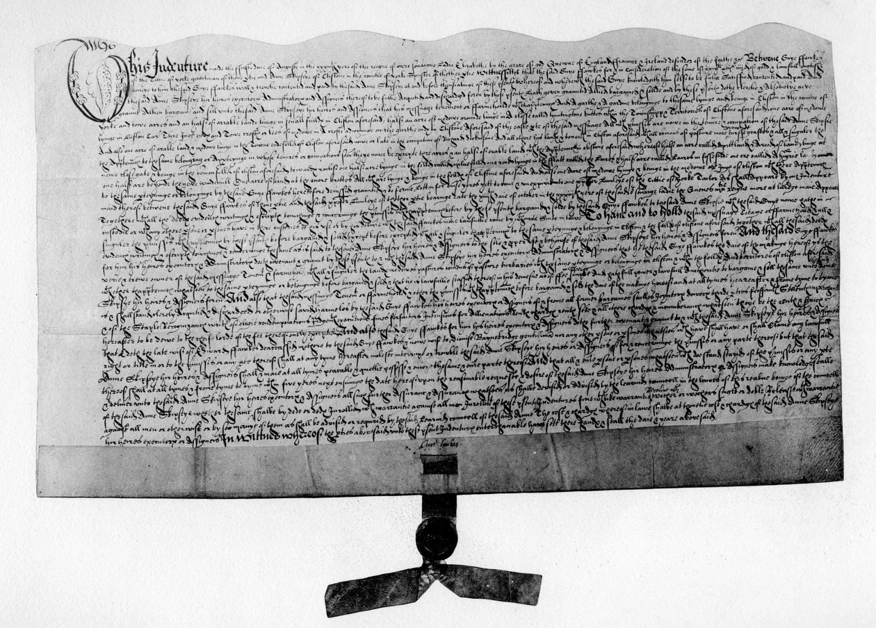 Tontin myyntisopimus, Guy Fawkesin allekirjoittama, 1600-luvun alku 1901 tekijältä Unbekannt
