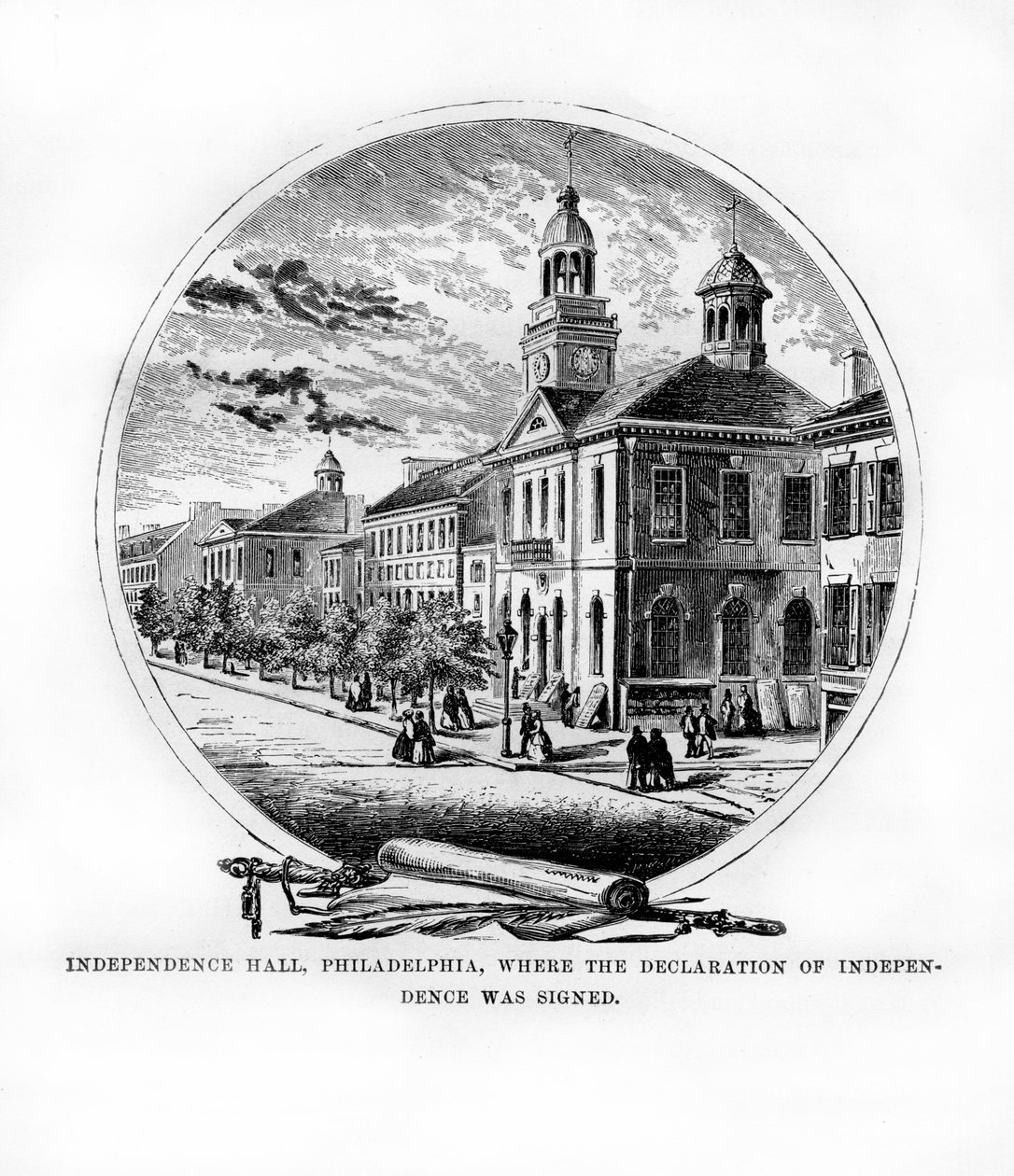 Independence Hall, Philadelphia, Pennsylvania, USA, 1872 tekijältä Unbekannt