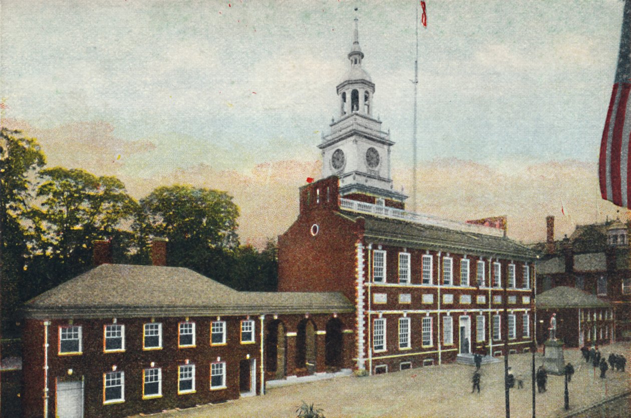 Independence Hall, Philadelphia, Pennsylvania, USA, vuodelta 1910. tekijältä Unbekannt