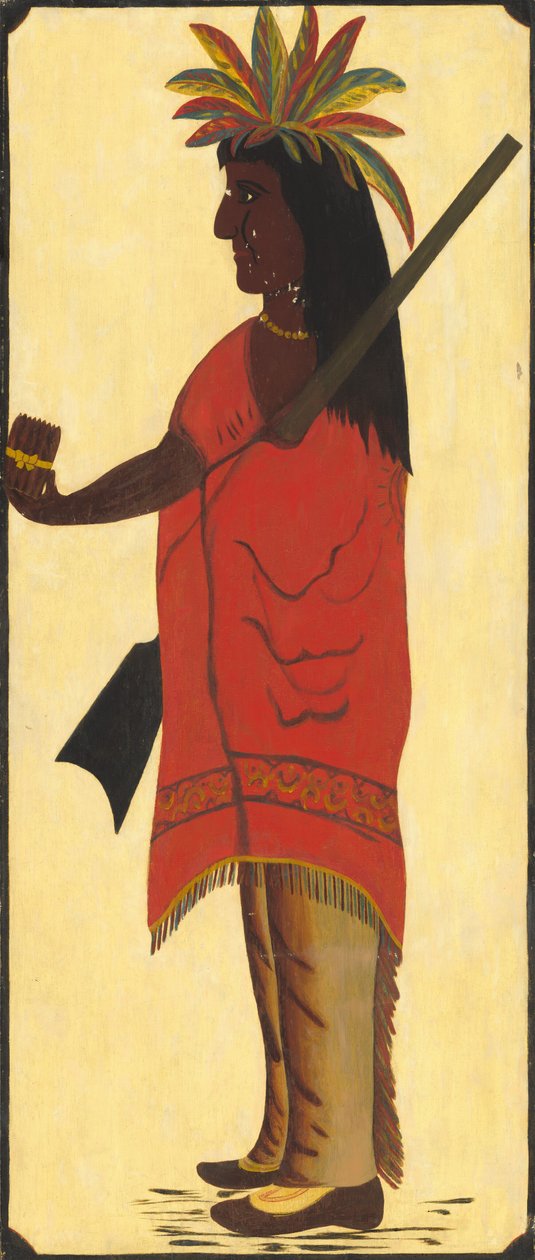 Indian Tobacco Shopin kyltti [puolipuoli, intialainen vasemmalle], 1800-luvun toinen puoli. tekijältä Unbekannt