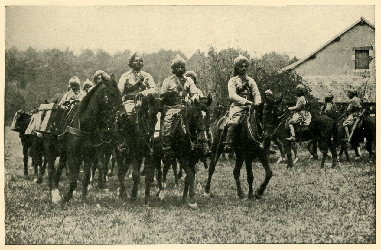 Intiaanisotilaat rintamalla, ensimmäinen maailmansota, 1914, c1920. tekijältä Unbekannt