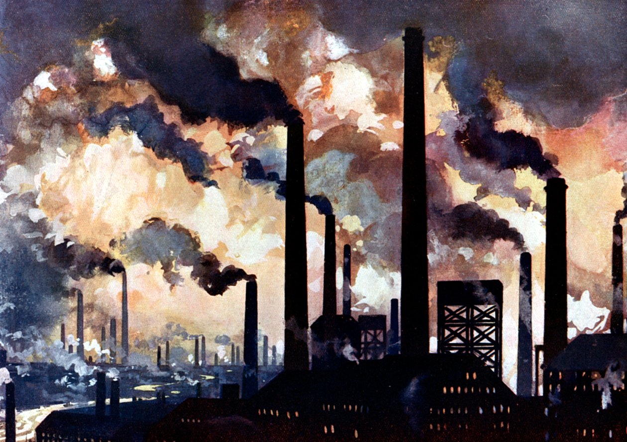 Teollisuuden saastuminen, Sheffield, Yorkshire, 1925 tekijältä Unbekannt