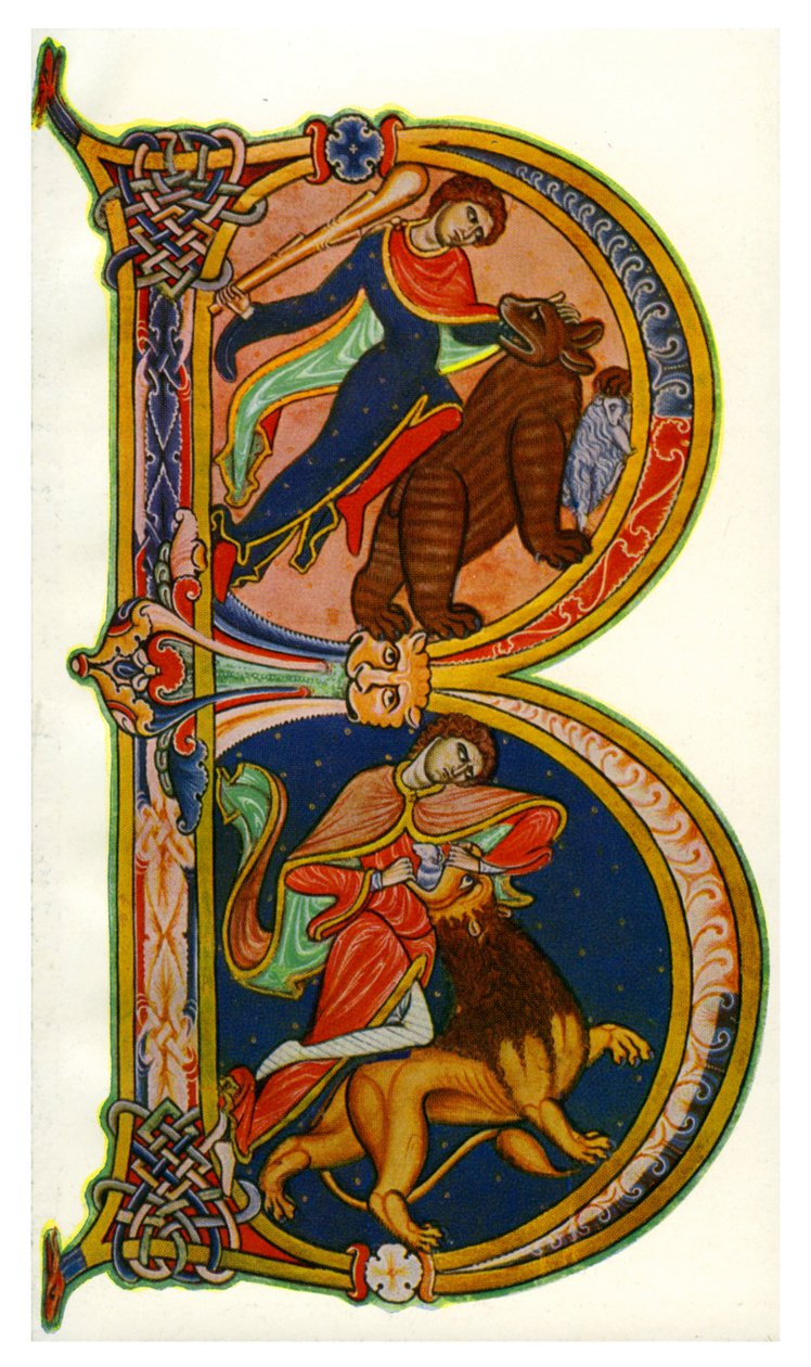 Alkukirjain B, Raamattu, Winchester, c1160-1170, 1930 tekijältä Unbekannt