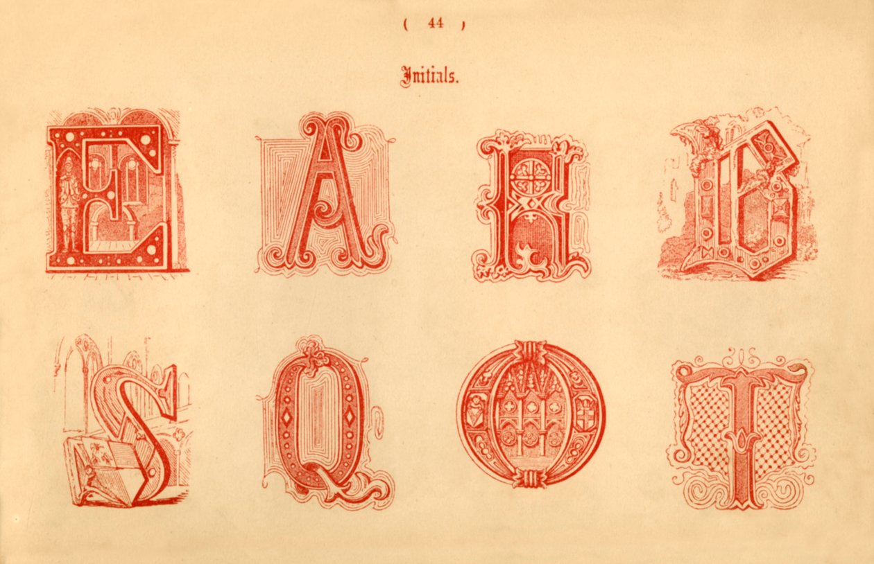 Alkukirjaimet, 1862 tekijältä Unbekannt