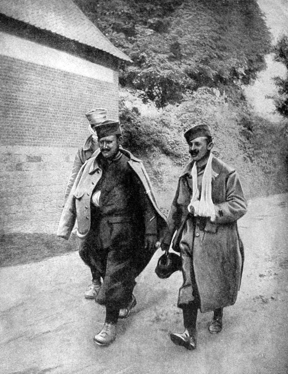 Loukkaantuneet ranskalaiset sotilaat, Arras, Ranska, ensimmäinen maailmansota, 1915 tekijältä Unbekannt