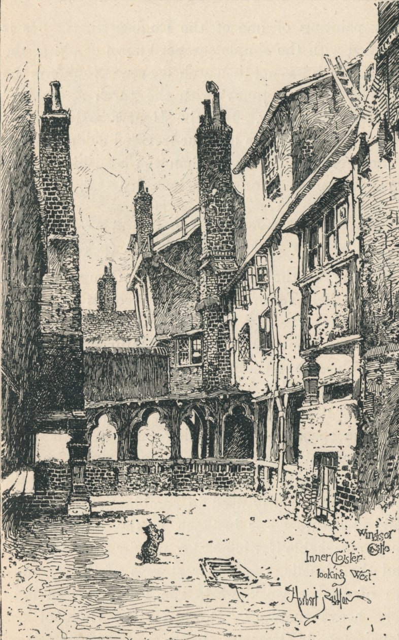 Inner Cloister, Looking West, 1895 tekijältä Unbekannt