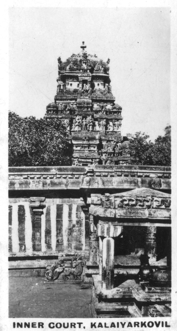 Sisäpiha, Kalaiyarkovil, Intia, 1925 tekijältä Unbekannt