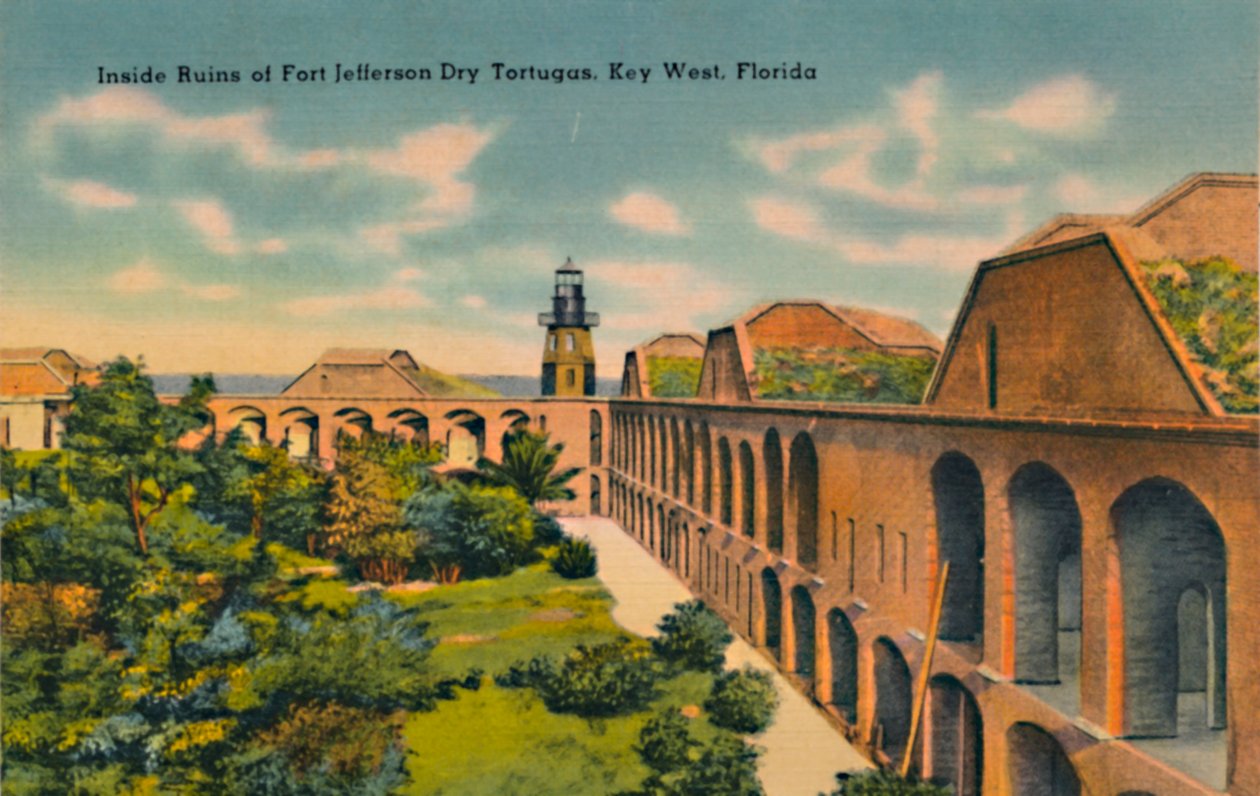 Fort Jefferson Dry Tortugasin rauniot, Key West, Florida, 1940-luku tekijältä Unbekannt