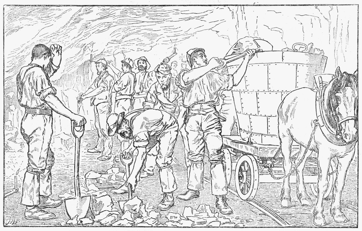 Cheshiren suolakaivoksen sisällä, 1889 tekijältä Unbekannt