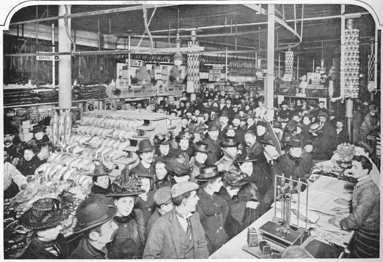 Suuren ruokakaupan sisällä, Hammersmith, Lontoo, 1901 1903 tekijältä Unbekannt