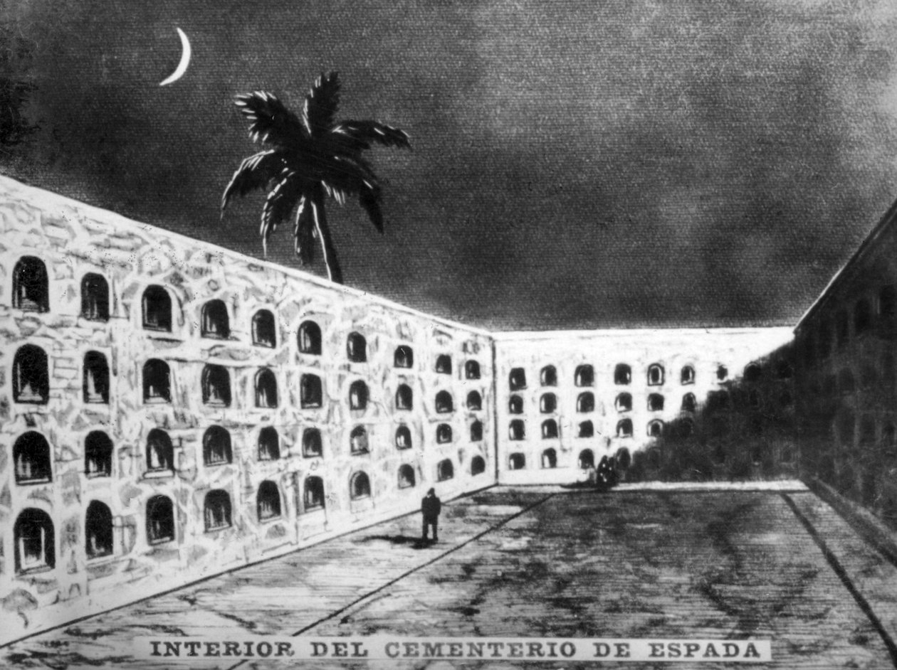 Espanjalaisen hautausmaan sisällä, 1800-luku, 1920-luku tekijältä Unbekannt