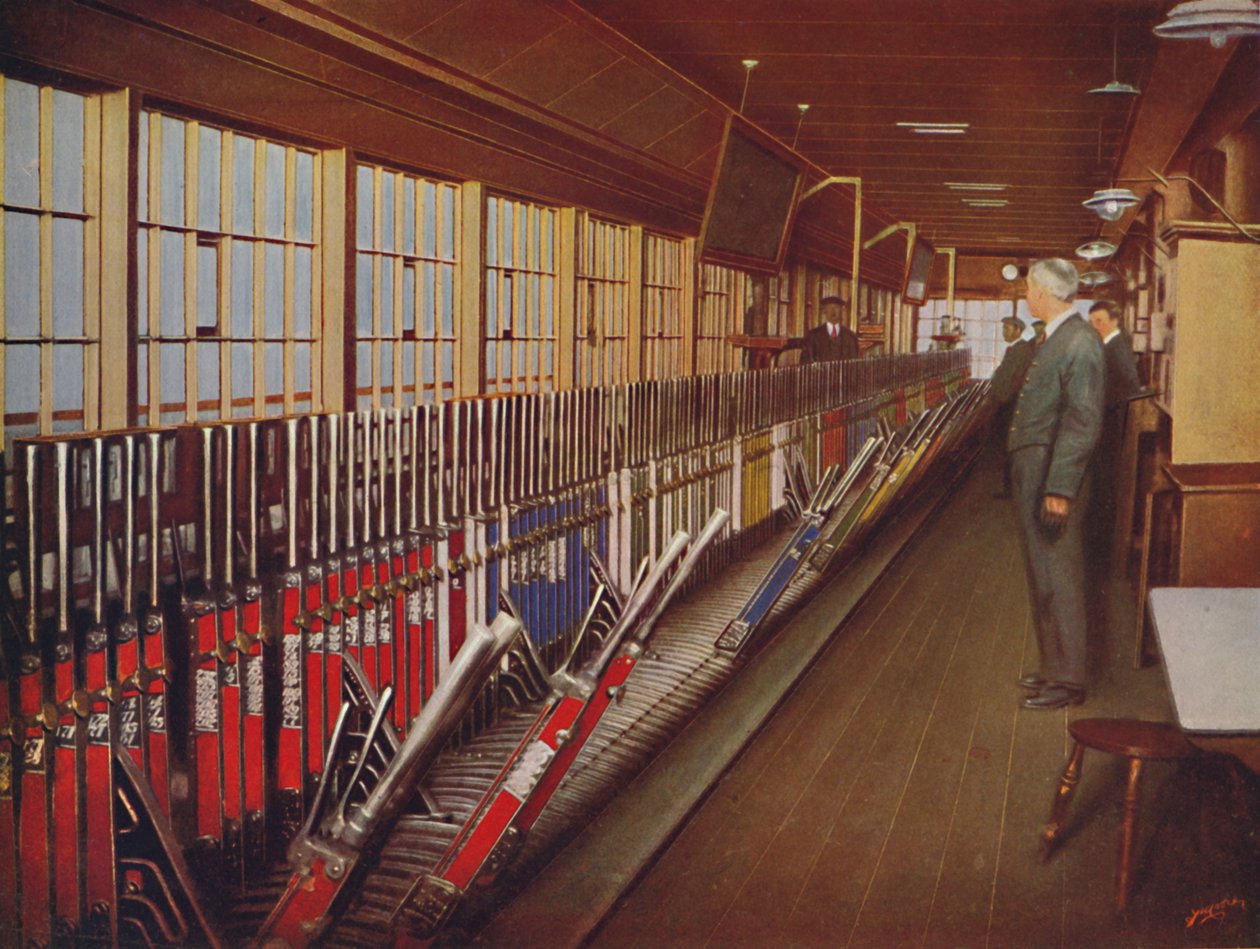 Inside the Locomotive Yard Signal-Box, York, 1926 tekijältä Unbekannt
