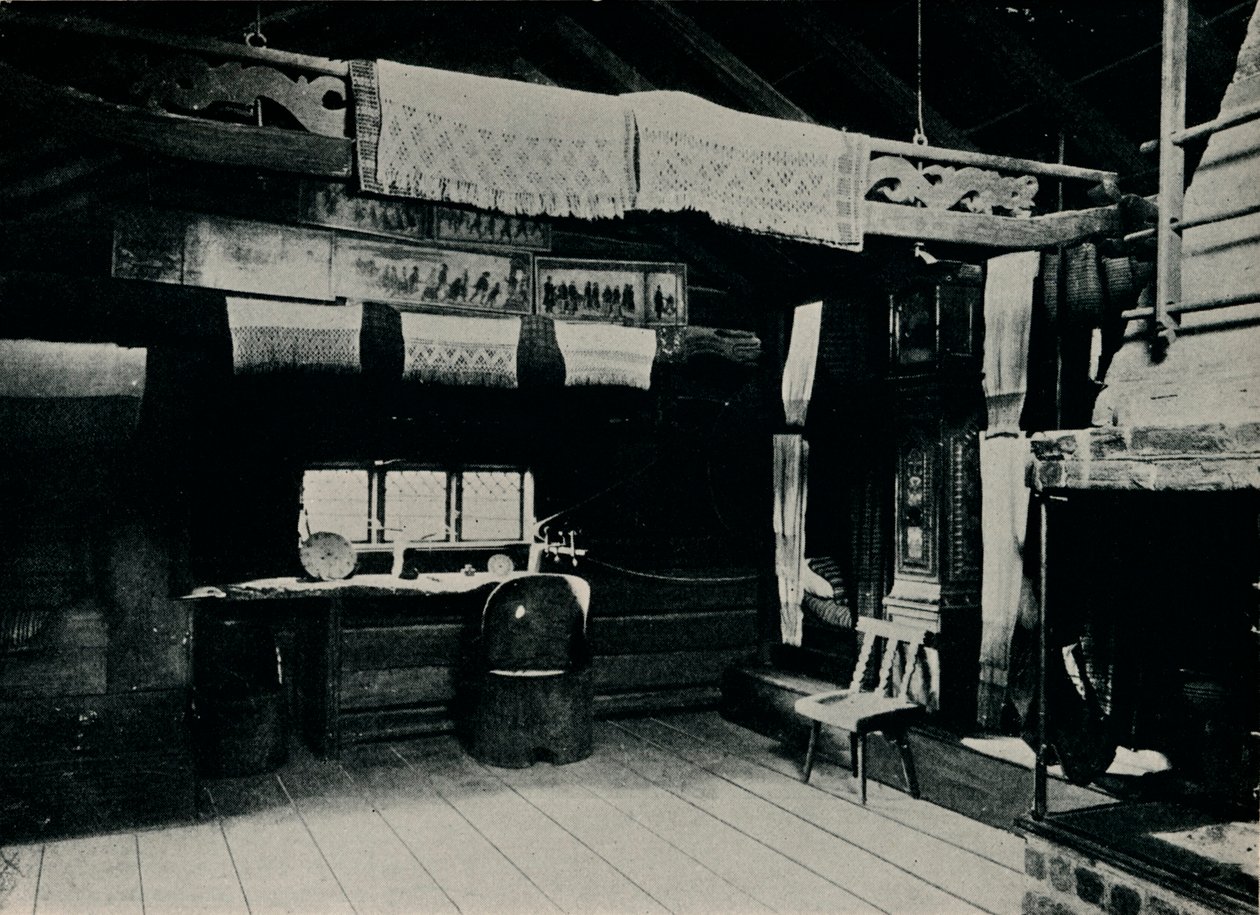 Sisustus Morasta, Skansenin ulkoilmamuseo, Tukholma, 1925 tekijältä Unbekannt