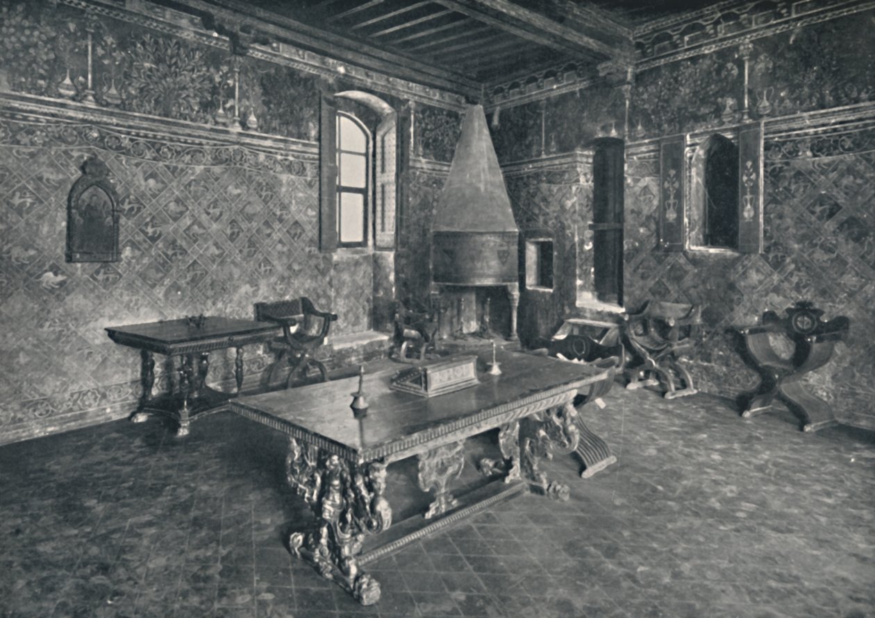 Sisätilat, Palazzo Davanzati – 1500-luvun lopun firenzeläinen pöytä, 1928 tekijältä Unbekannt