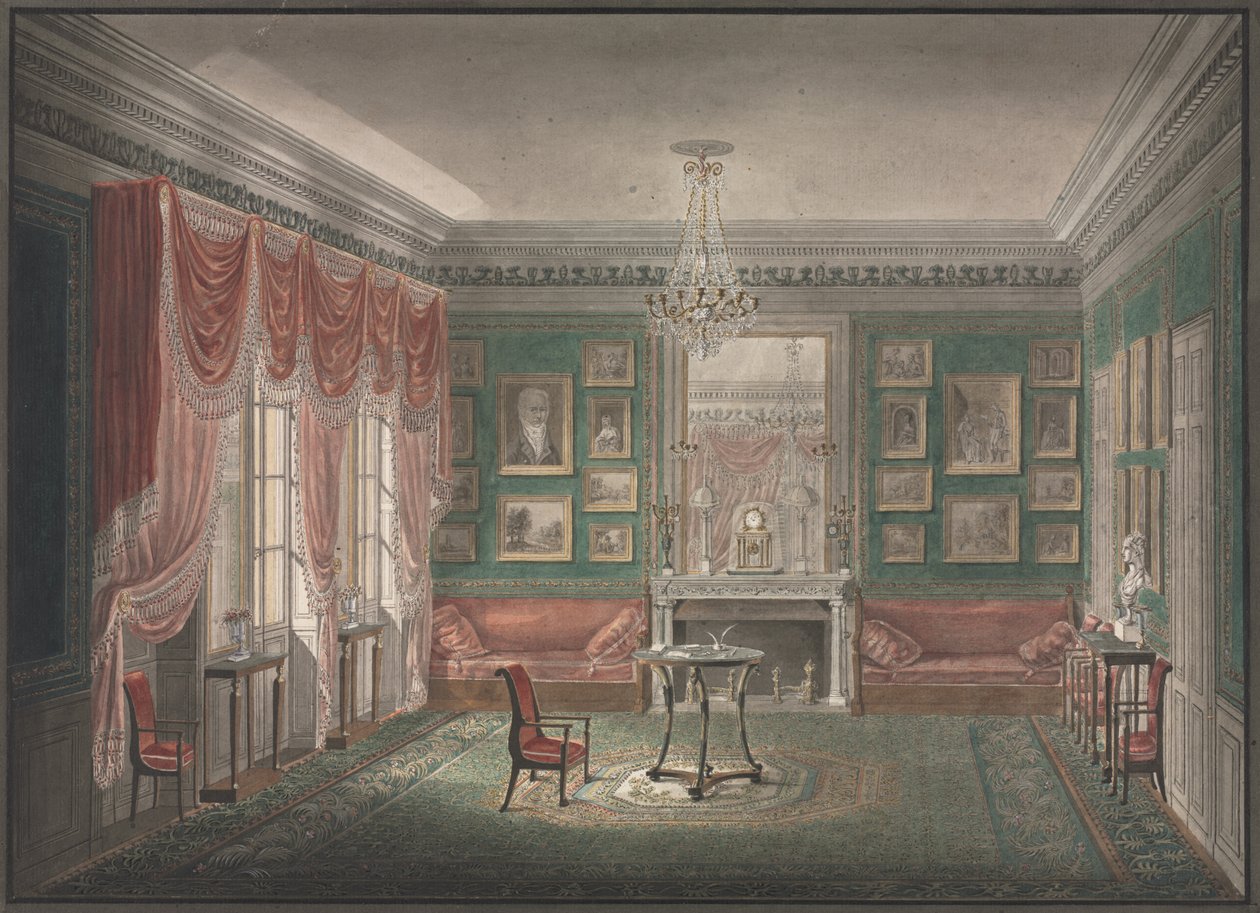 Sisäkuva, c. 1805-1810. tekijältä Unbekannt