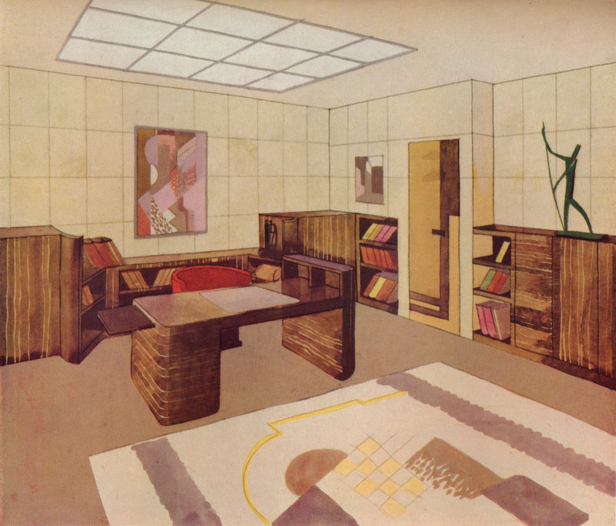 Sisustuksen on suunnitellut ja toteuttanut DIM Decoration Interieure Moderne, c1930 tekijältä Unbekannt