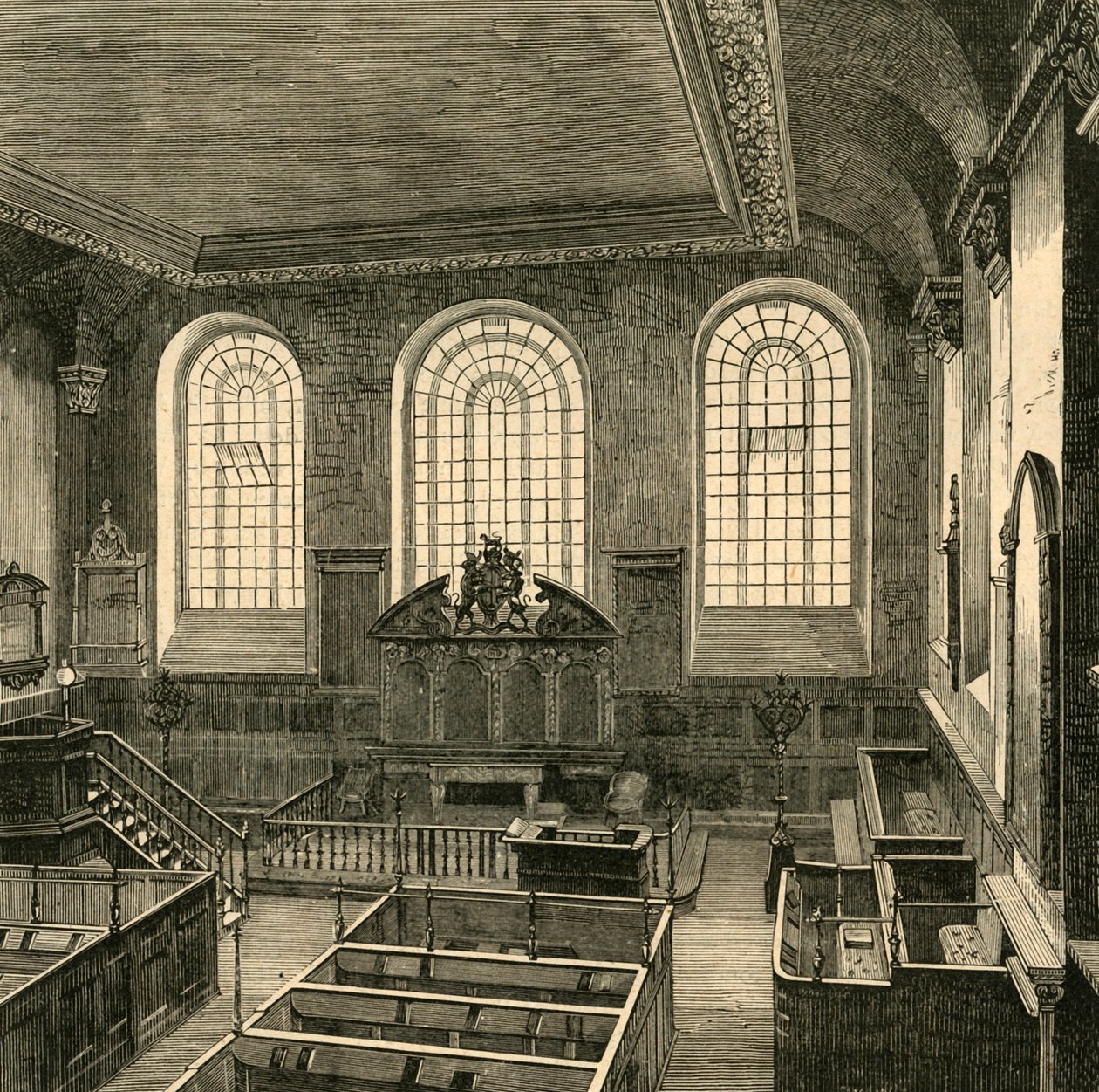 St. Michaelsin sisustus, Wood Street, 1876, 1897. tekijältä Unbekannt