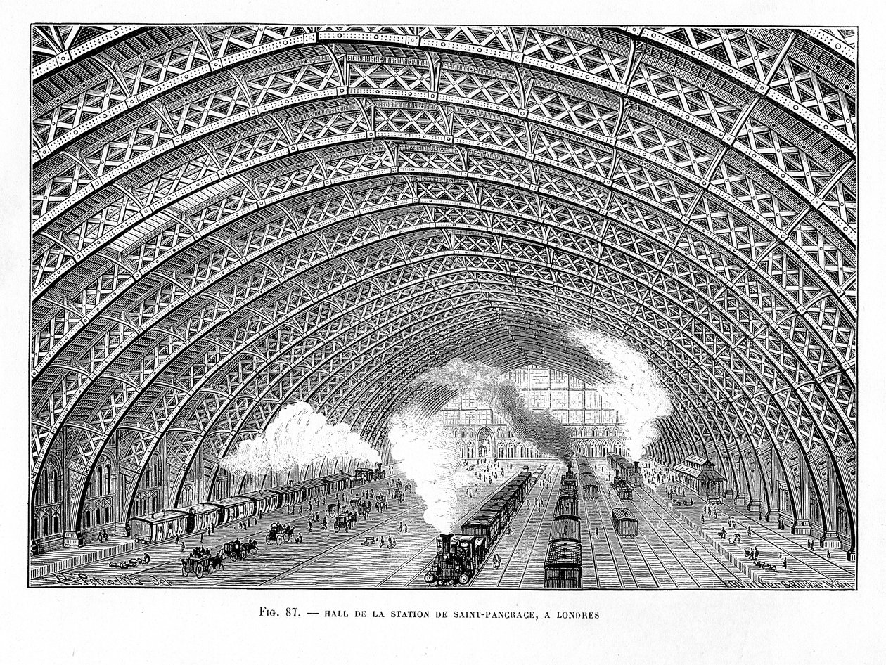 St Pancrasin rautatieasema, Lontoo, 1865 tekijältä Unbekannt