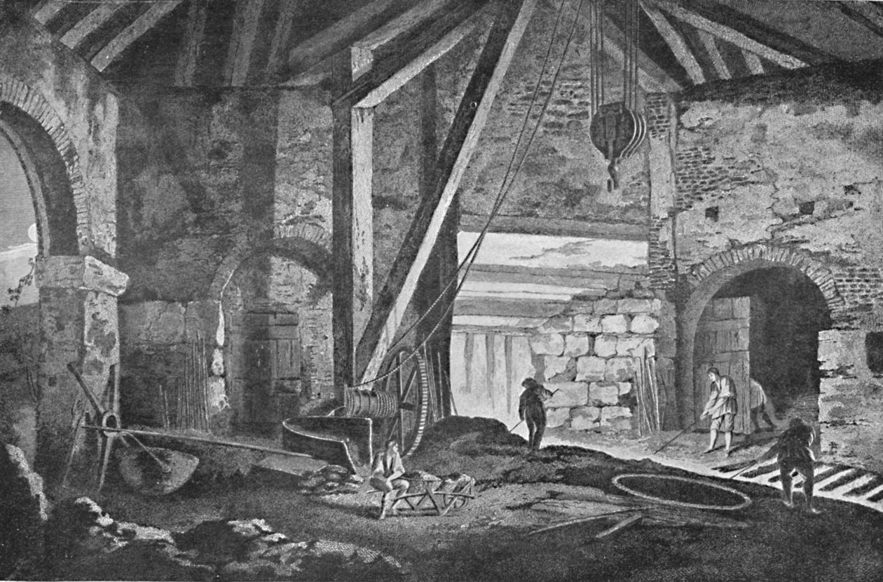 Sulattotalon sisustus Broseleyssa, Shropshire, 1788, 1904 tekijältä Unbekannt