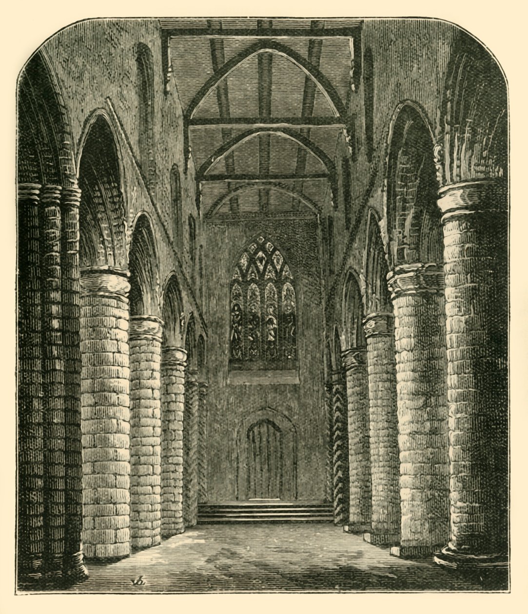Abbey Naven sisustus, Looking West, 1898. tekijältä Unbekannt