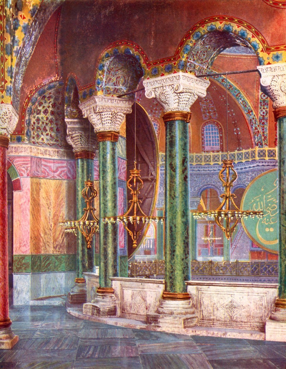 Pyhän Sofian kirkon sisustus, Istanbul, Turkki, 1933-1934 tekijältä Unbekannt