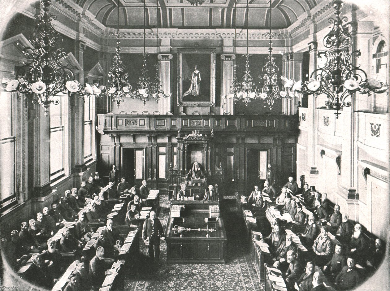 House of Assemblyn sisustus, Kapkaupunki, Etelä-Afrikka, 1895. tekijältä Unbekannt