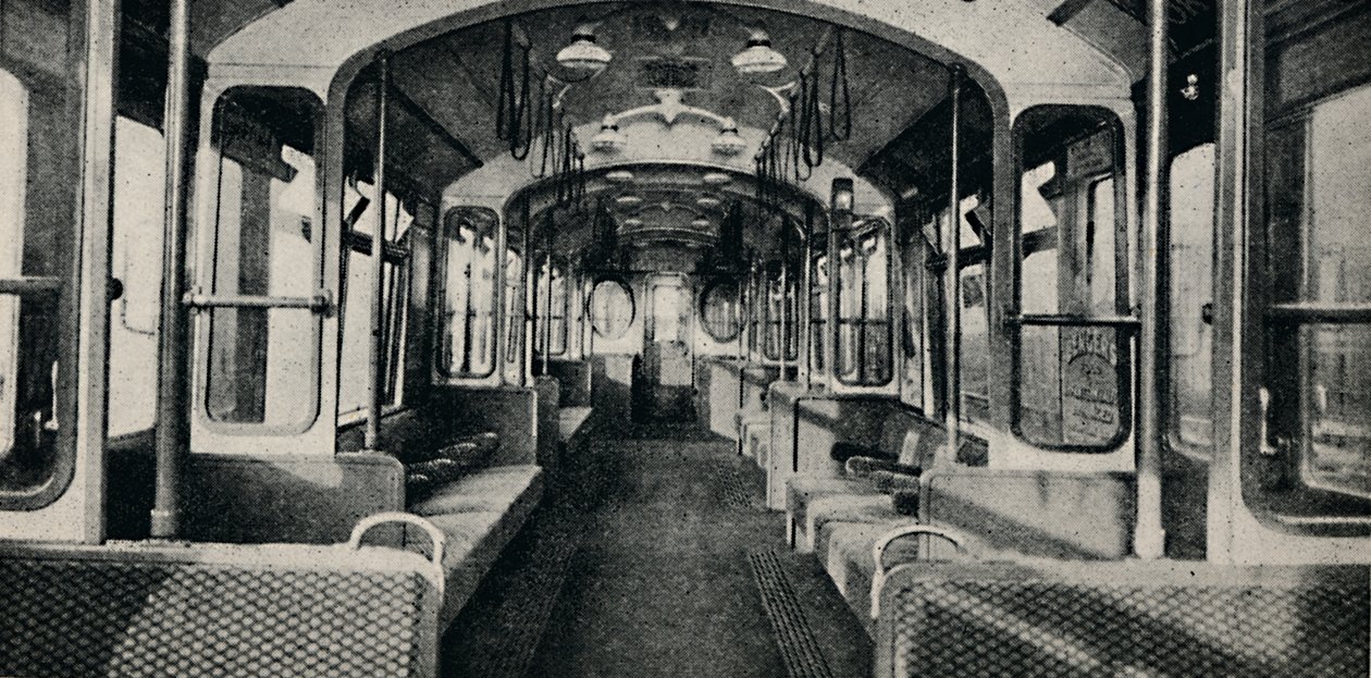 Uusimman tyyppisen metrolinja-auton sisustus, 1926 tekijältä Unbekannt