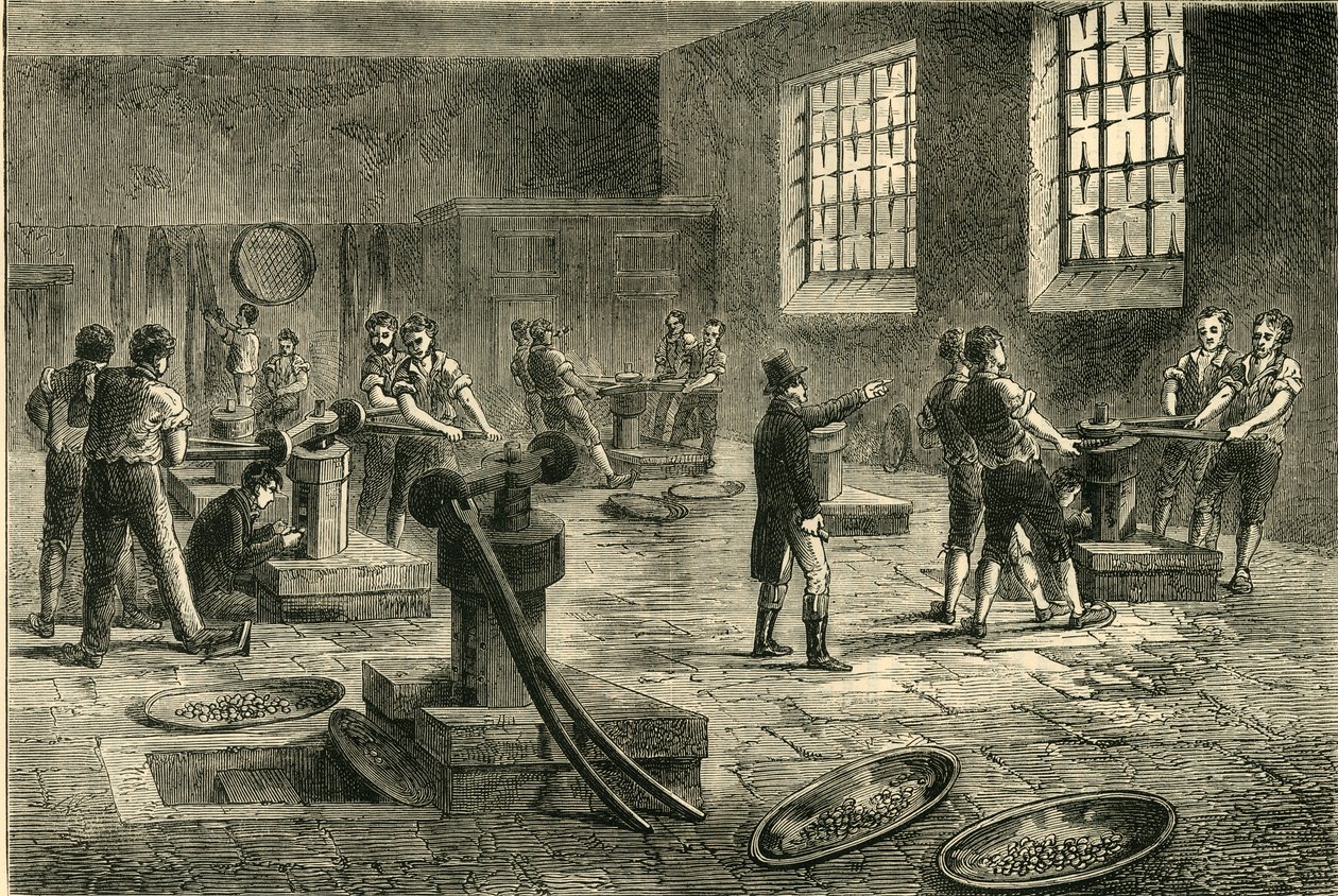 Rahapajan sisustus, c1872. tekijältä Unbekannt