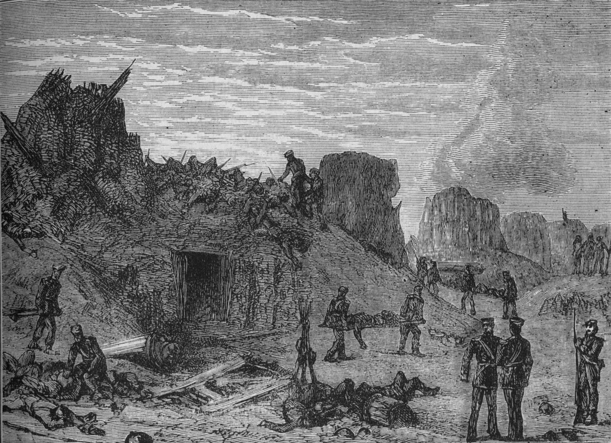 Redanin sisäpuoli sen vangitsemisen jälkeen, c1880 tekijältä Unbekannt