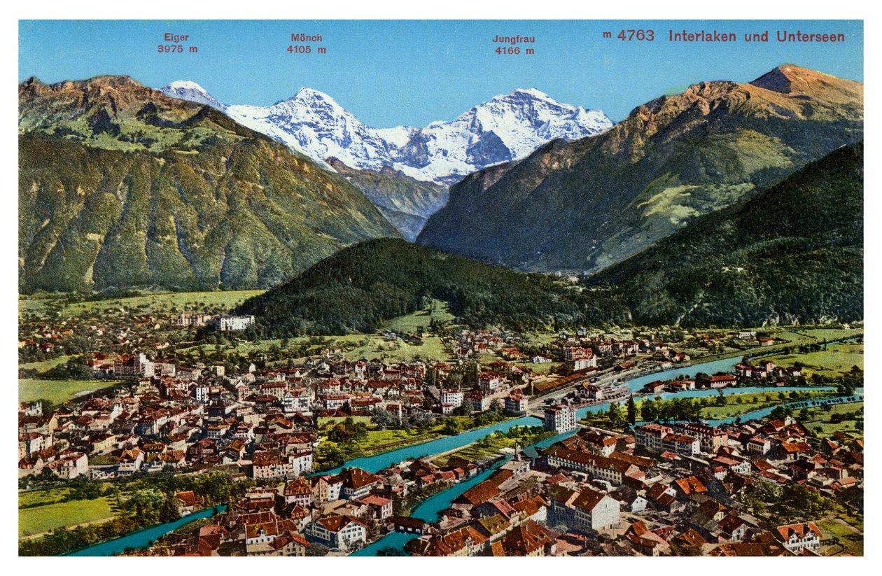 Interlaken, Sveitsi, 1900-luku tekijältä Unbekannt