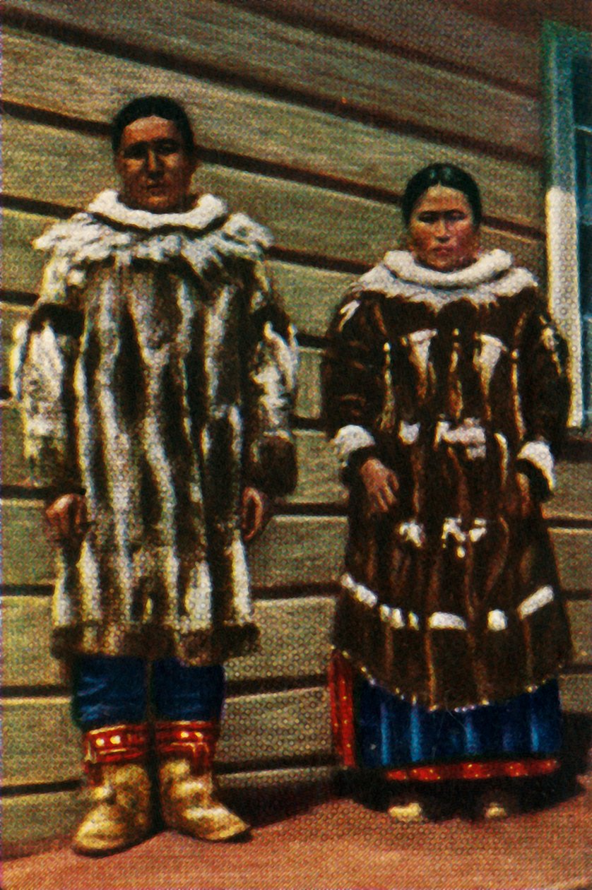 Inuiittia Alaskasta, Pohjois-Yhdysvalloista, vuodelta 1928. tekijältä Unbekannt