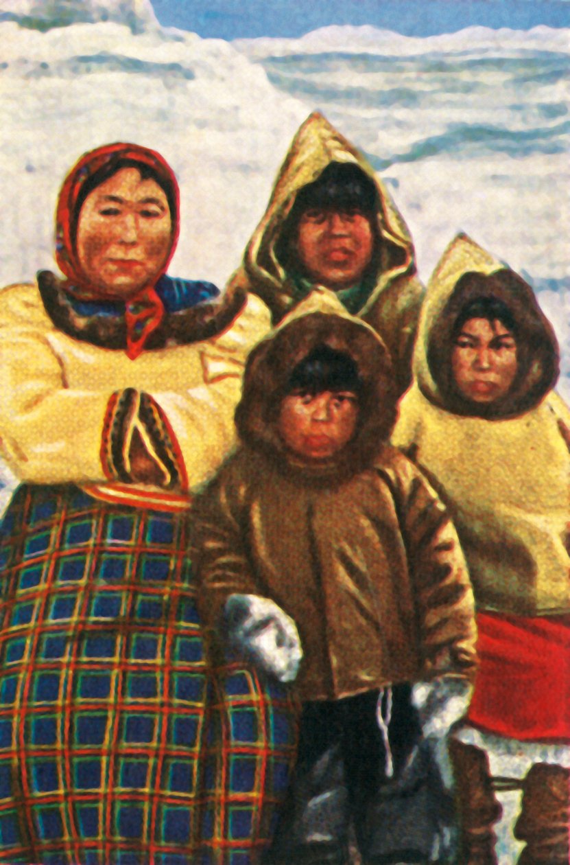 Inuiittikansa Labradorin pohjoisosasta, vuodelta 1928. tekijältä Unbekannt
