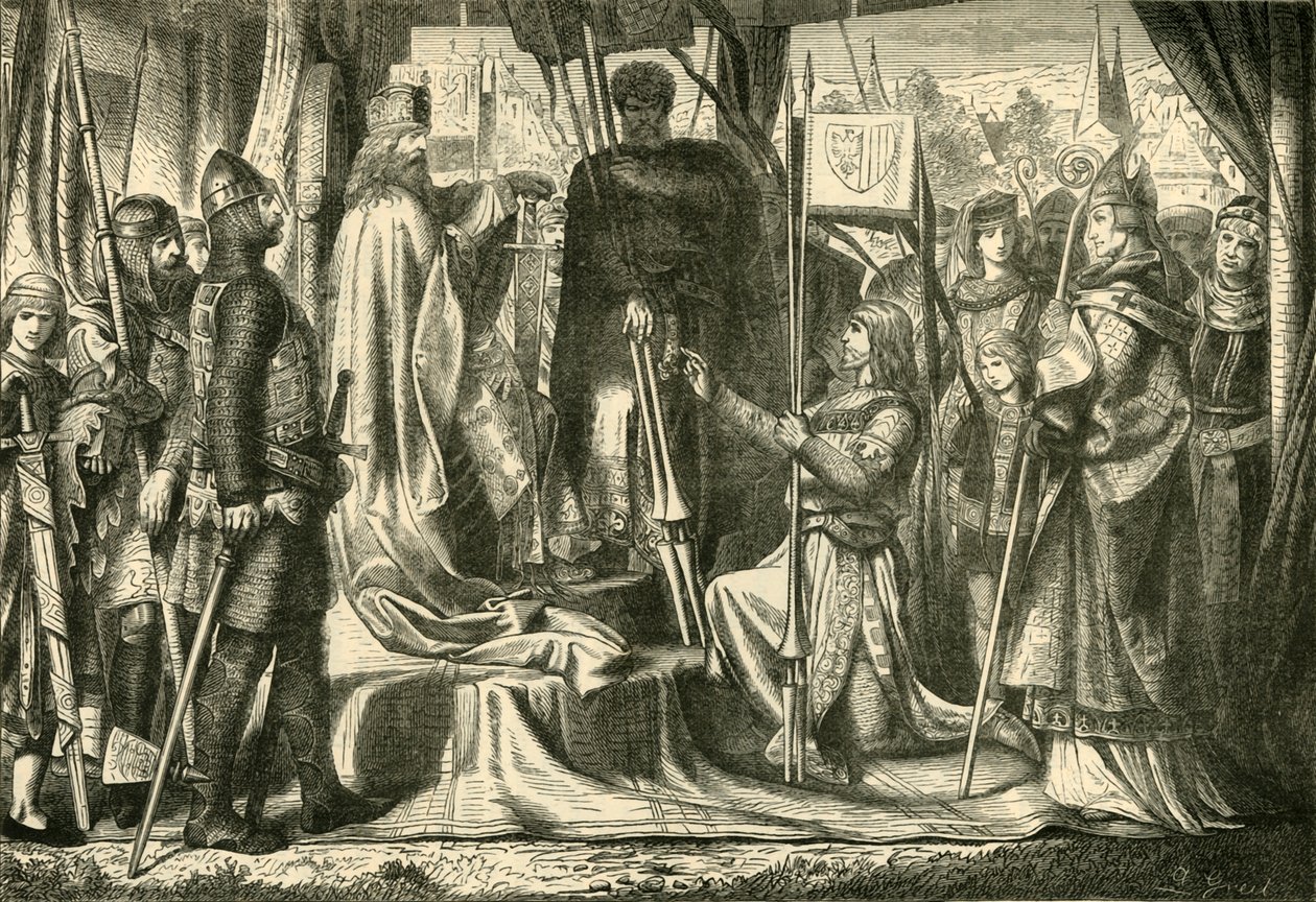 Henry Jasomirgottin asettaminen Itävallan ensimmäiseksi herttuaksi, 1156, 1890. tekijältä Unbekannt