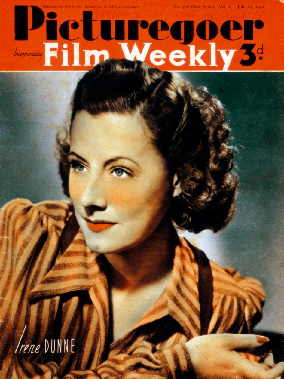 Irene Dunne 1898-1990, yhdysvaltalainen näyttelijä, 1940 tekijältä Unbekannt