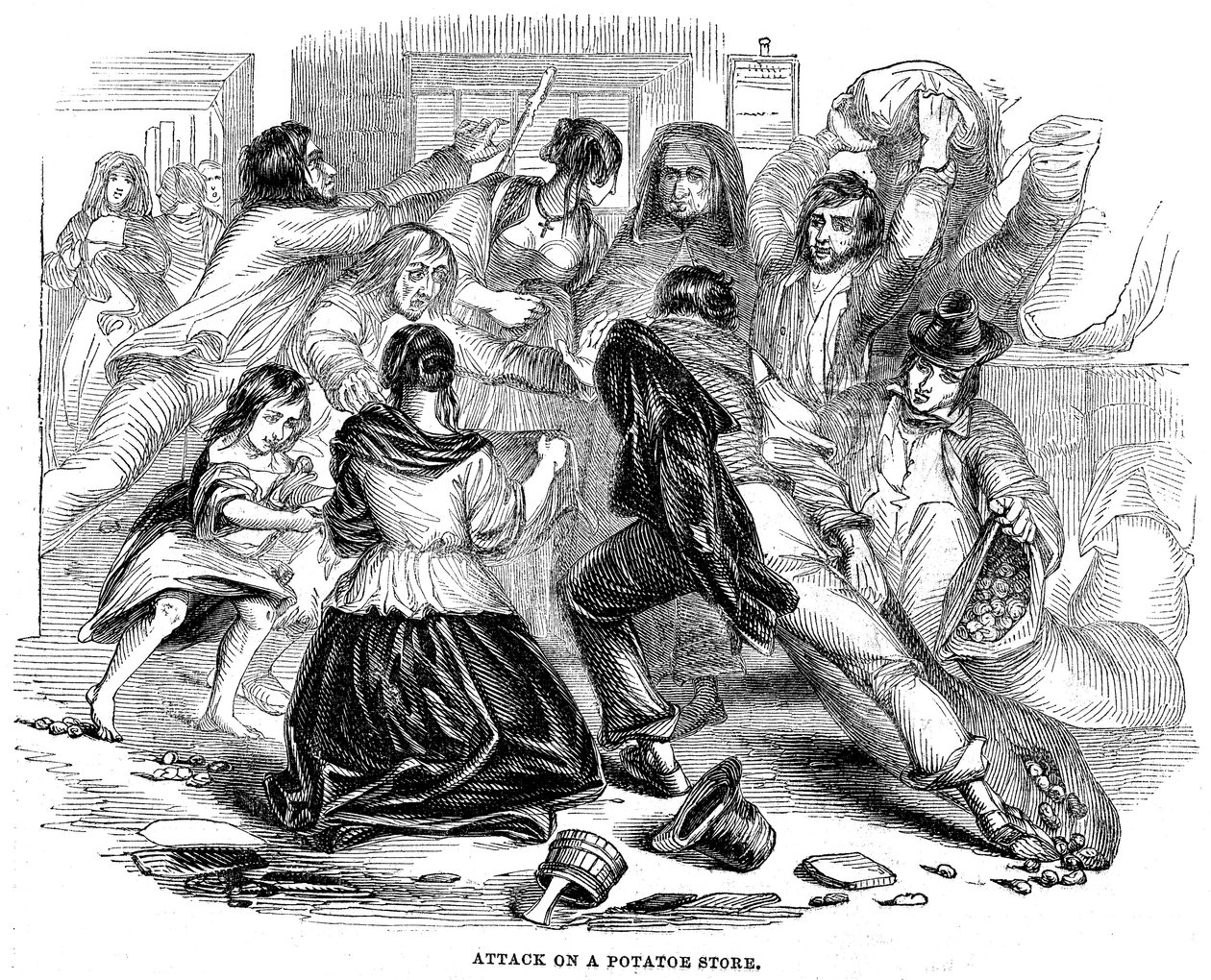 Irlannin perunanälänhätä, 1842 tekijältä Unbekannt