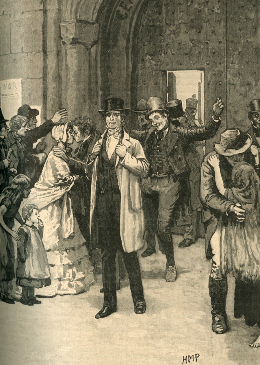 Irlantilaiset vangit vapautettiin Lord Mulgravesin edistymisen aikana, 1836 c1890. tekijältä Unbekannt