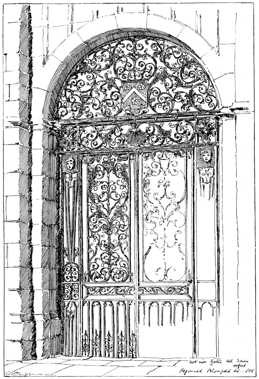 Iron Gates All Souls, Oxford, 1899 tekijältä Unbekannt