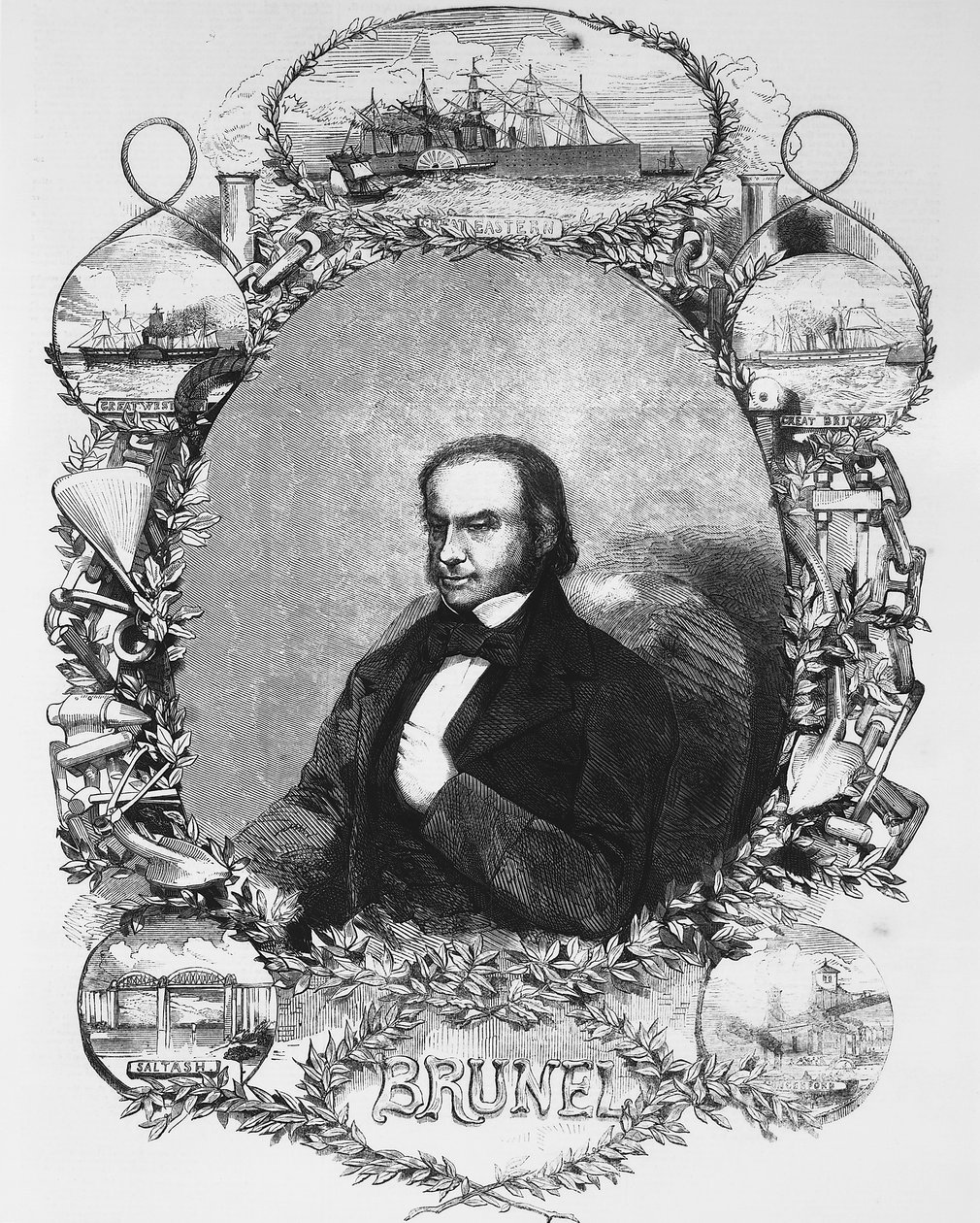 Isambard Kingdom Brunel, rakennusinsinööri, 1850-luku tekijältä Unbekannt