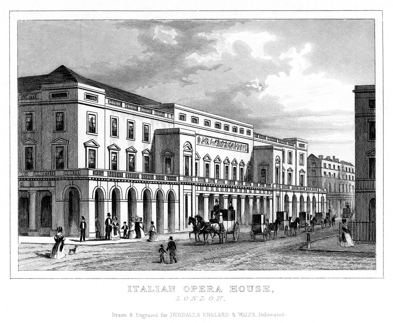Italian oopperatalo, Haymarket, Westminster, Lontoo, 1700-luvun loppu - 1800-luvun alku tekijältä Unbekannt