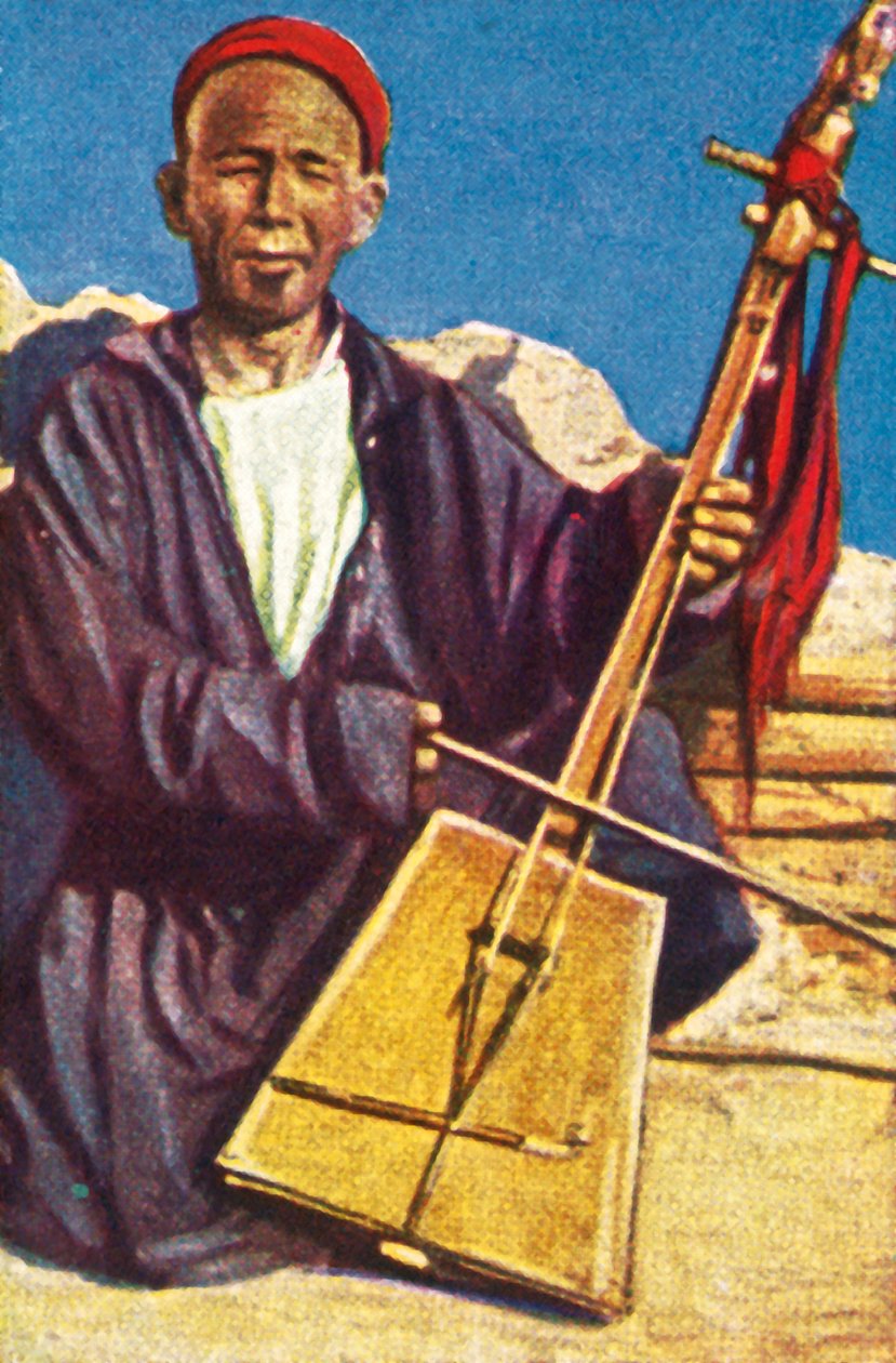 Kiertelevä muusikko, Mongolia, 1928. tekijältä Unbekannt