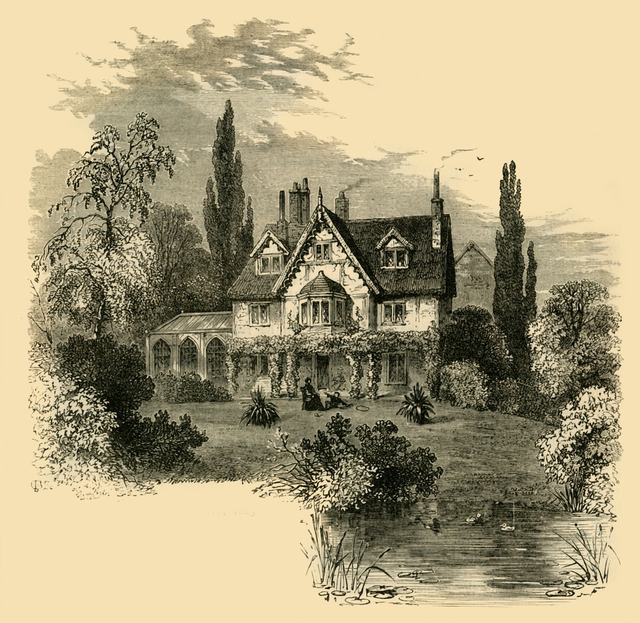 Ivy Cottage, Highgate, 1825, c1876. tekijältä Unbekannt