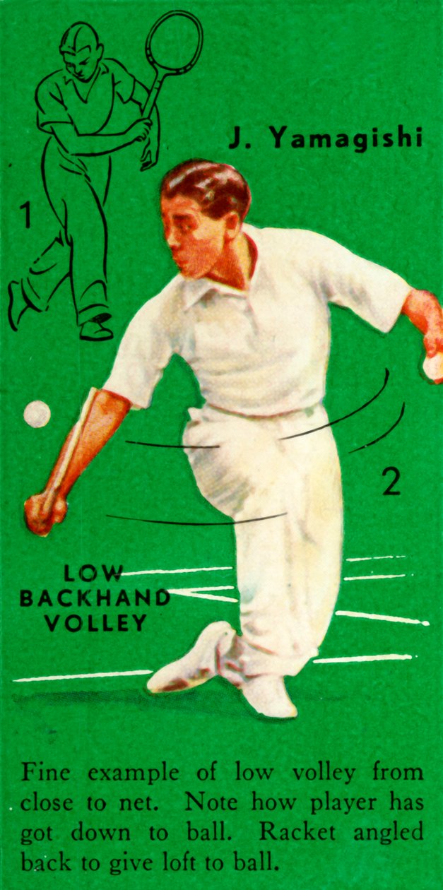 J. Yamagishi - Low Backhand Volley, c1935. tekijältä Unbekannt