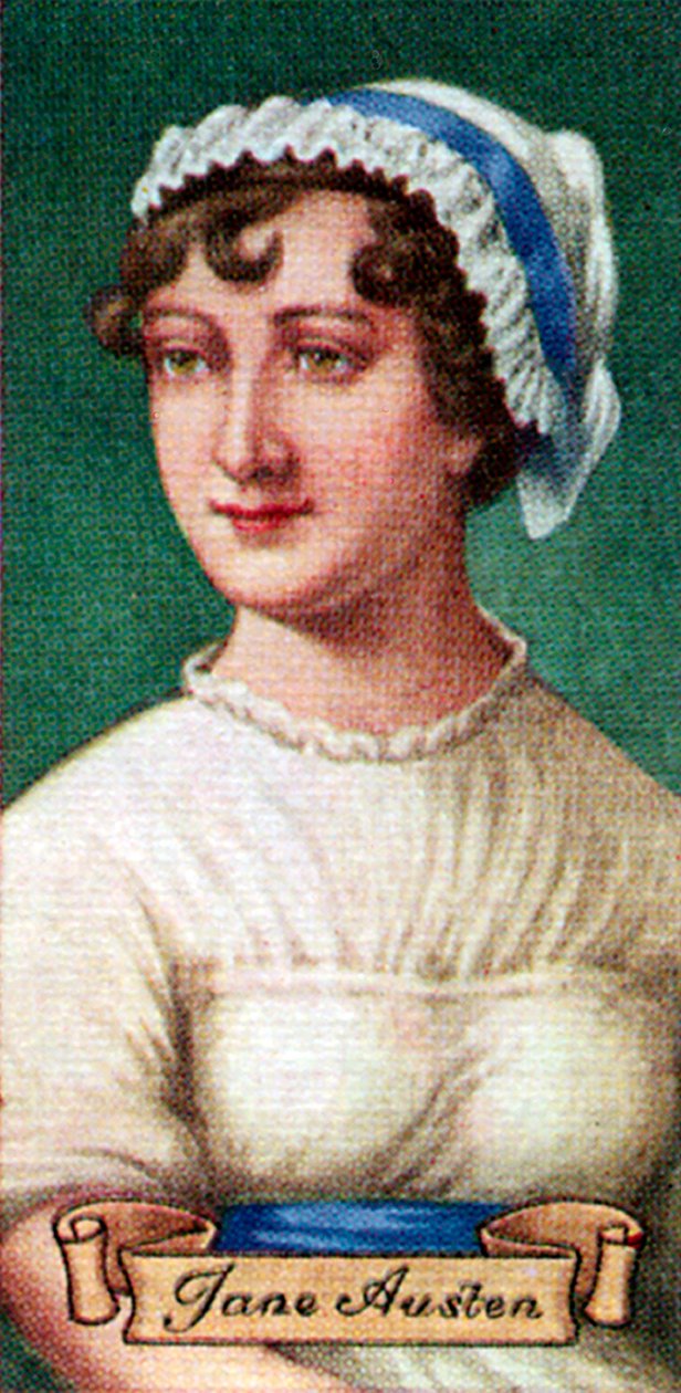 Jane Austen, otettu savukekorttisarjasta, 1935 tekijältä Unbekannt