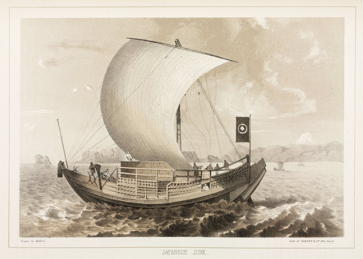Japanilainen roskaposti (Jonque), n. 1853-1856 tekijältä Unbekannt