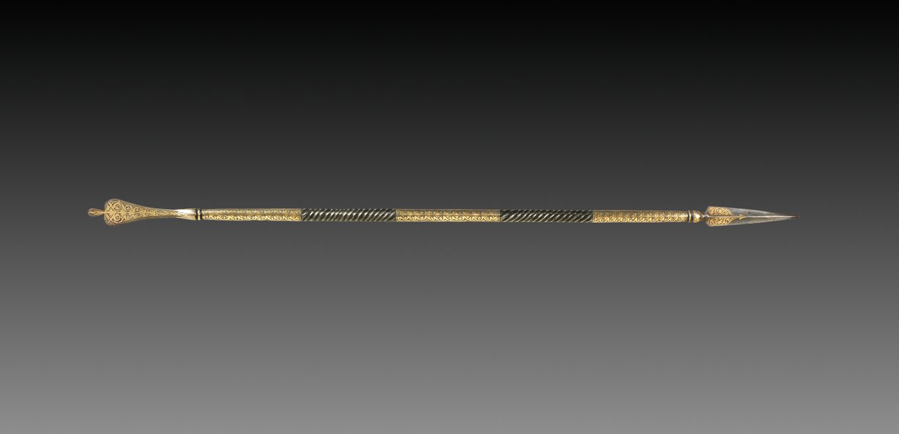 Keihäänheitto piilotetun Poignardin kanssa, 1800-luku. tekijältä Unbekannt