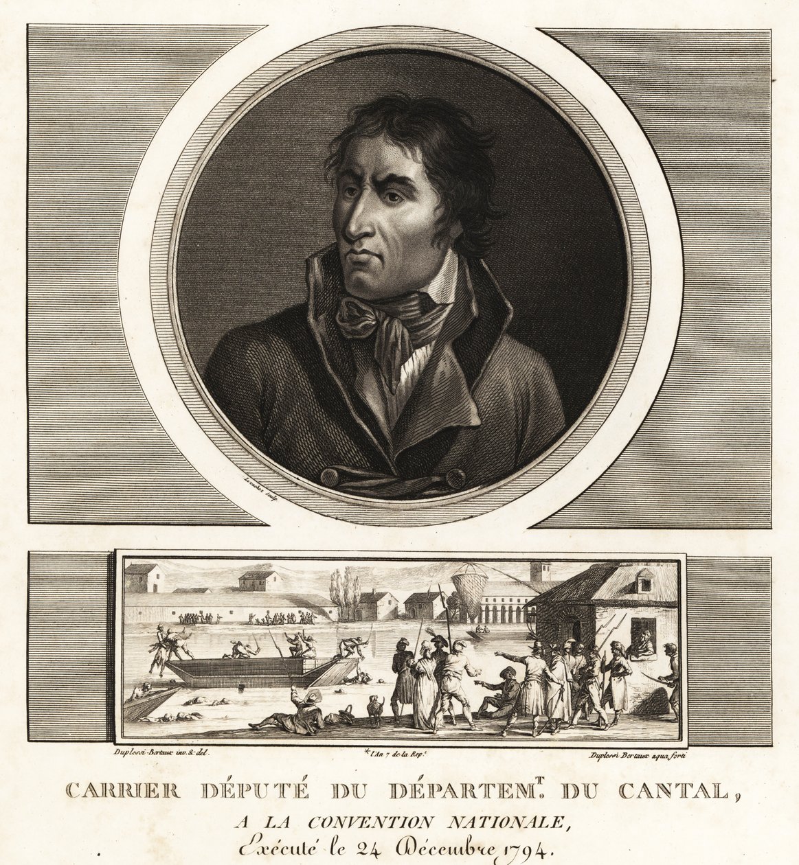 Jean-Baptiste Carrier, Cantalin osaston apulaiskokous, giljotinoitu 1794 tekijältä Unbekannt