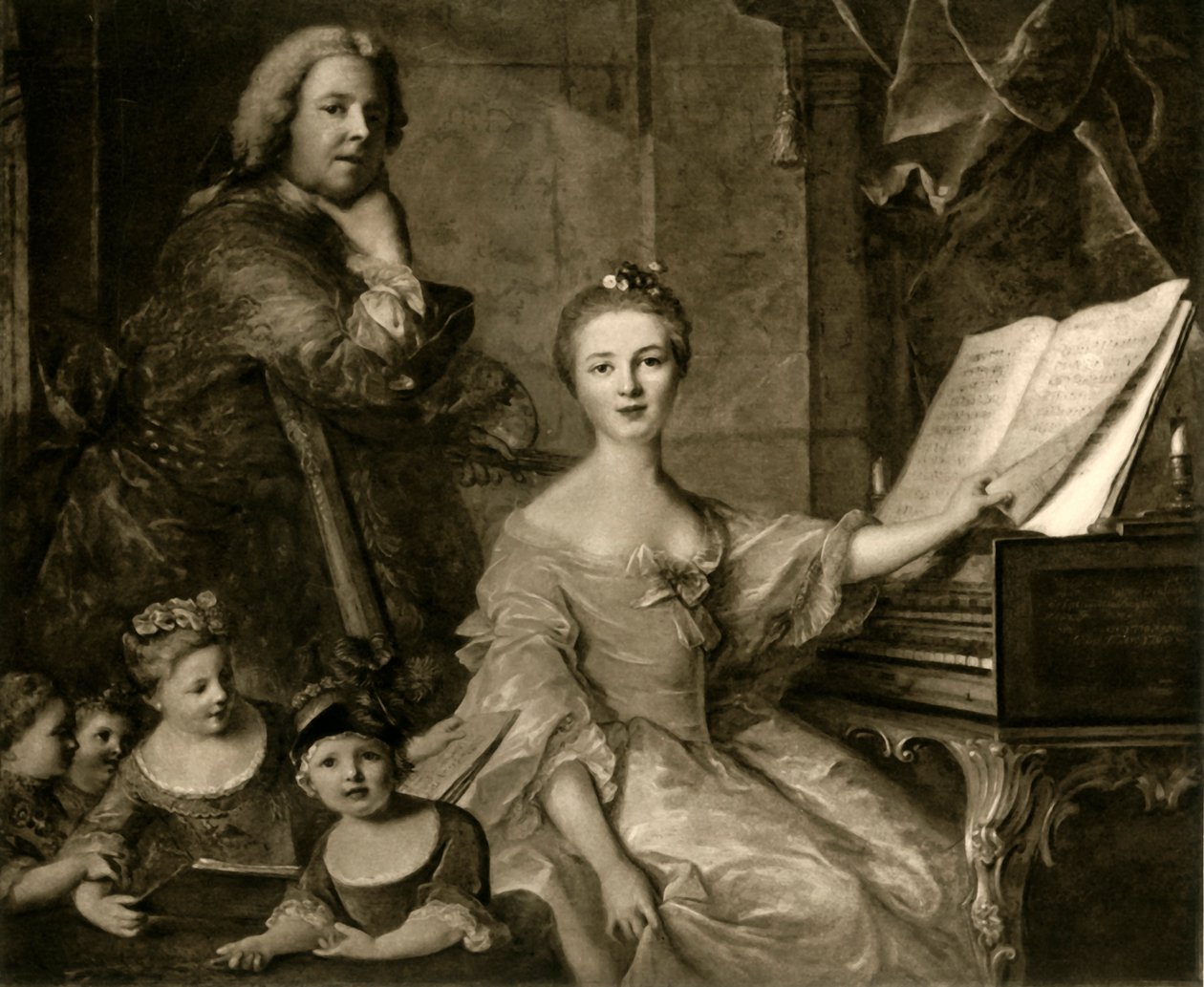 Jean-Marc Nattier ja hänen perheensä, 1730-1762, 1903. tekijältä Unbekannt